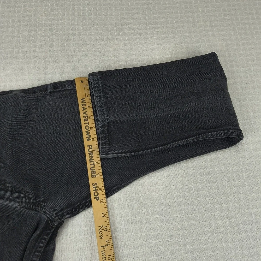 Levis 505 Regular Fit Mens Black Denim Jeans Straight Leg 32x30 100% Cotton‎
